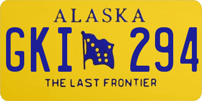 AK license plate GKI294