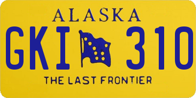 AK license plate GKI310