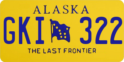AK license plate GKI322