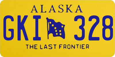 AK license plate GKI328