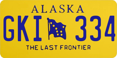 AK license plate GKI334