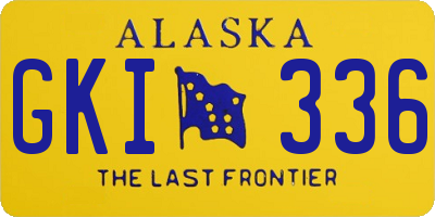 AK license plate GKI336