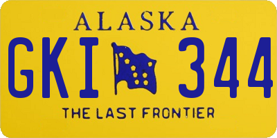 AK license plate GKI344