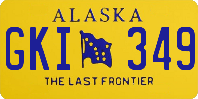 AK license plate GKI349
