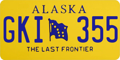 AK license plate GKI355