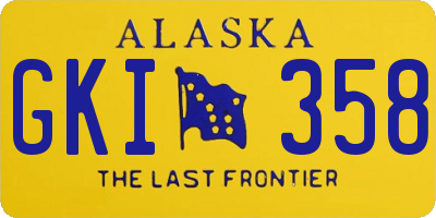 AK license plate GKI358