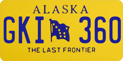 AK license plate GKI360