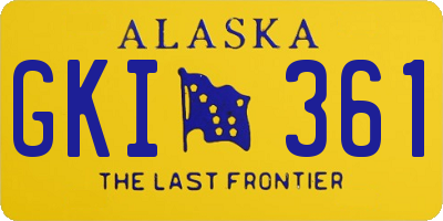 AK license plate GKI361