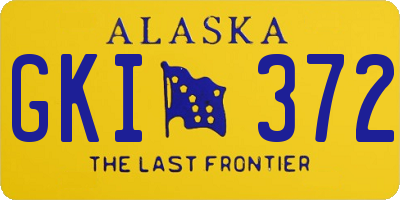 AK license plate GKI372