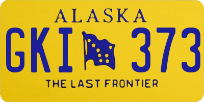 AK license plate GKI373