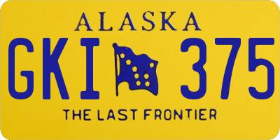 AK license plate GKI375