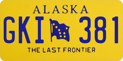 AK license plate GKI381