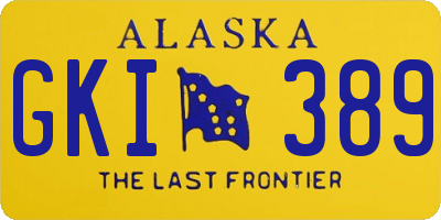AK license plate GKI389