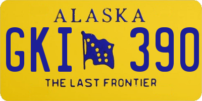 AK license plate GKI390