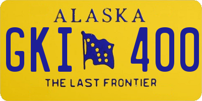 AK license plate GKI400