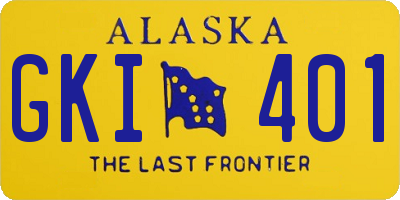 AK license plate GKI401