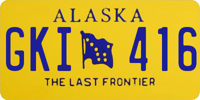 AK license plate GKI416