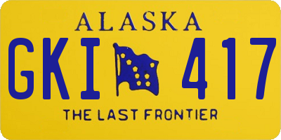 AK license plate GKI417