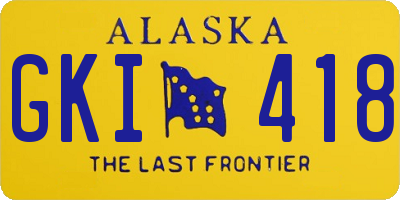 AK license plate GKI418