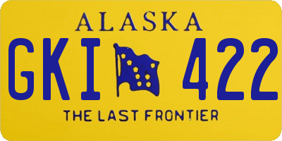 AK license plate GKI422