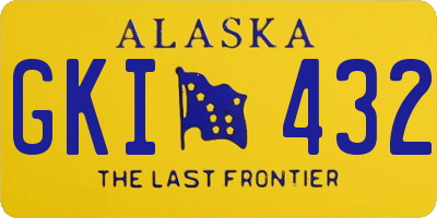 AK license plate GKI432