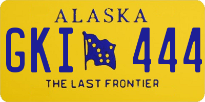AK license plate GKI444