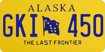 AK license plate GKI450