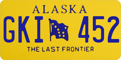 AK license plate GKI452