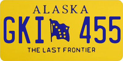 AK license plate GKI455