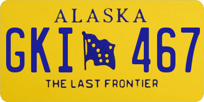 AK license plate GKI467