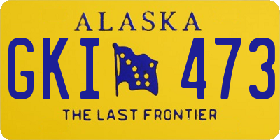 AK license plate GKI473