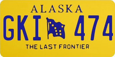 AK license plate GKI474