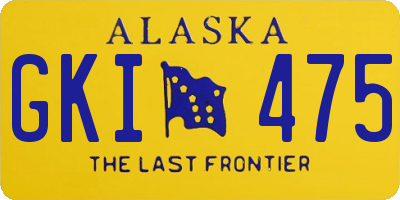 AK license plate GKI475