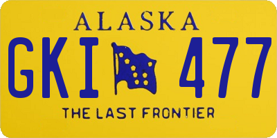 AK license plate GKI477