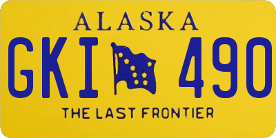 AK license plate GKI490