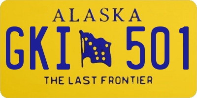 AK license plate GKI501