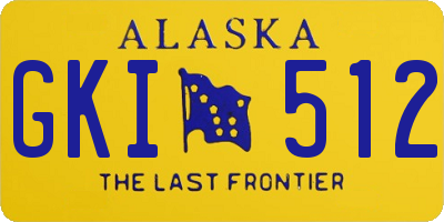 AK license plate GKI512