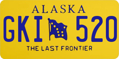 AK license plate GKI520