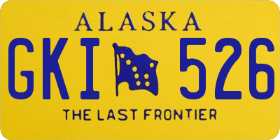 AK license plate GKI526