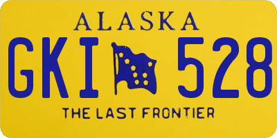 AK license plate GKI528