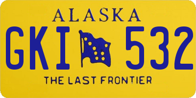 AK license plate GKI532
