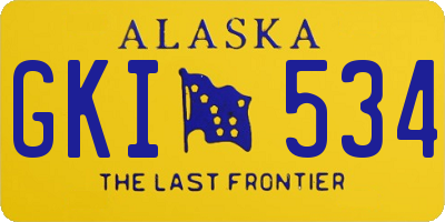 AK license plate GKI534