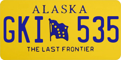 AK license plate GKI535
