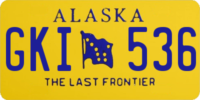 AK license plate GKI536