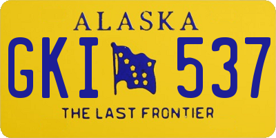 AK license plate GKI537