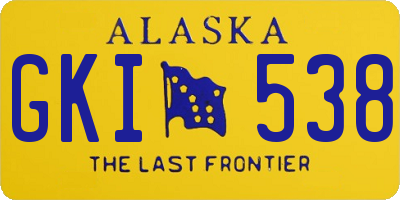 AK license plate GKI538