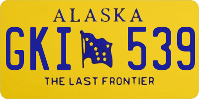 AK license plate GKI539