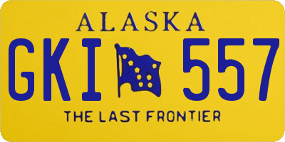 AK license plate GKI557