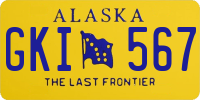 AK license plate GKI567