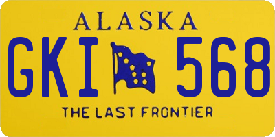 AK license plate GKI568